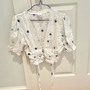 Isabelle Cabinet's Southern Charm Blue Floral Top